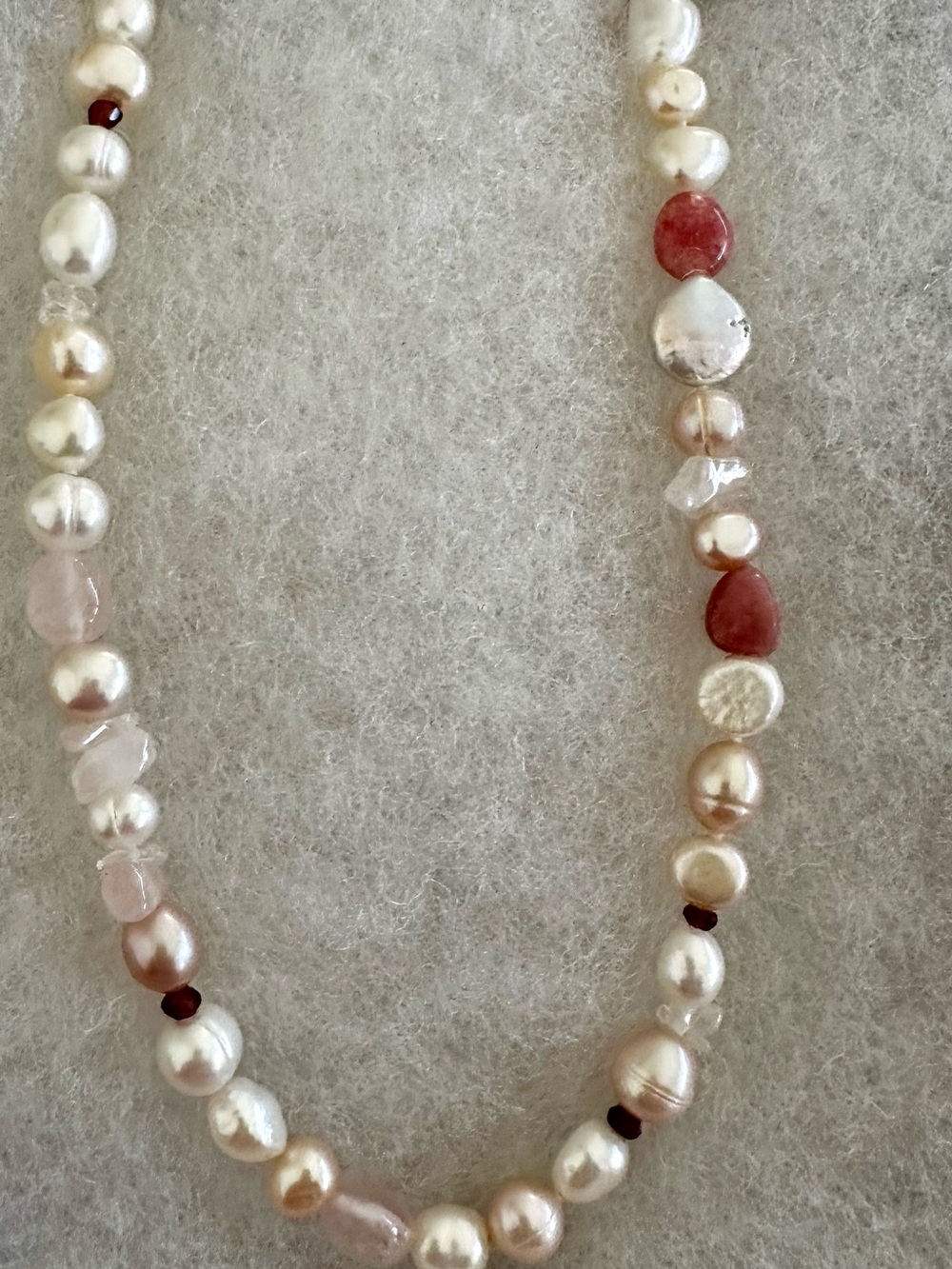 Honora Freshwater Pearl Necklace with Blush Pink and Semiprecious Stone Accents